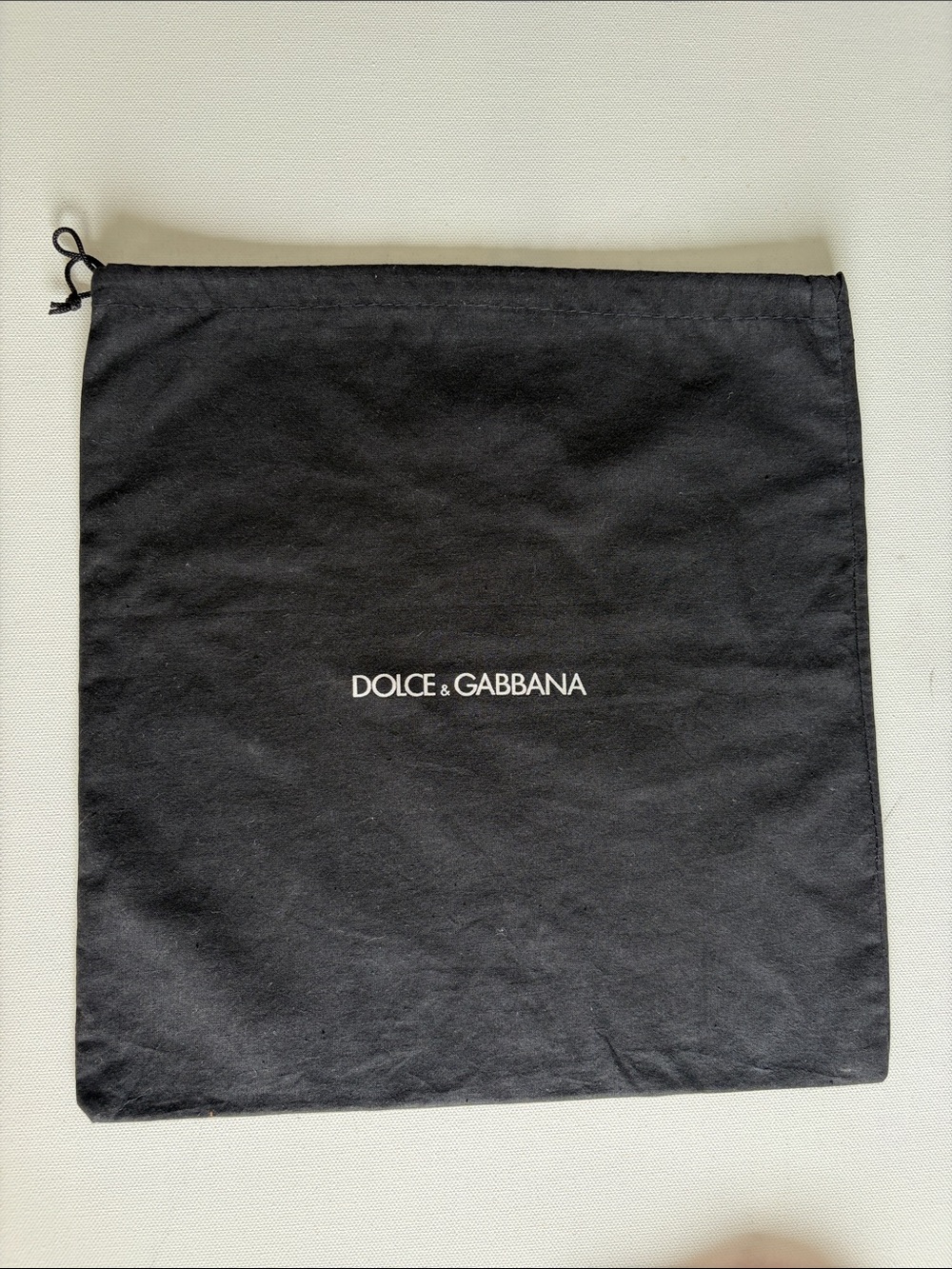 Dolce & Gabbana Black Logo Drawstring Pouch